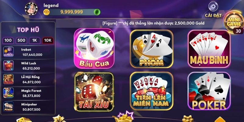 Sự đa dạng về các tựa game bài tại Bet Win